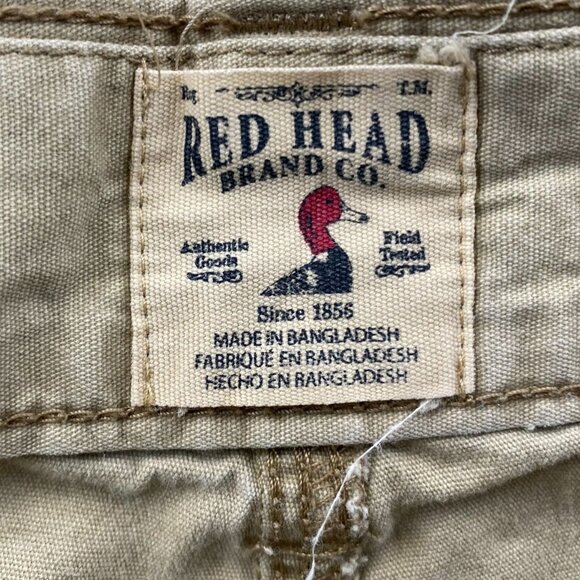 Red Head Mens Cargo Shorts Size 50 Flat Front Khaki Casual Summer Tan Classic - Picture 3 of 7
